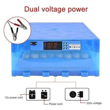 64-Eggs Automatic Egg Incubator Temperature Control Hatcher For Hatching Chicken Duck Bird Quail Poultry
