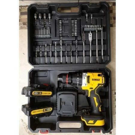 Dewalt 88V Cordless Electric Hammer Drill 47PC ToolSet