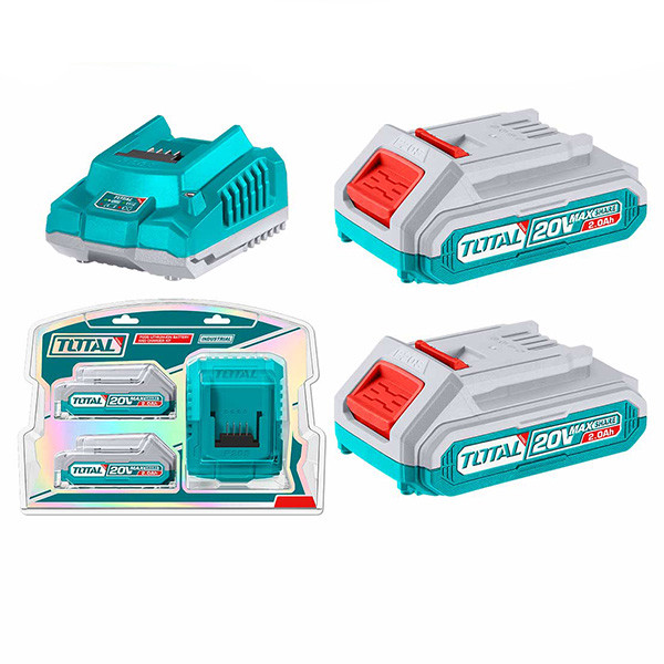 TOTAL P20S Lithium-Ion battery and charger kit 20V - Image 2