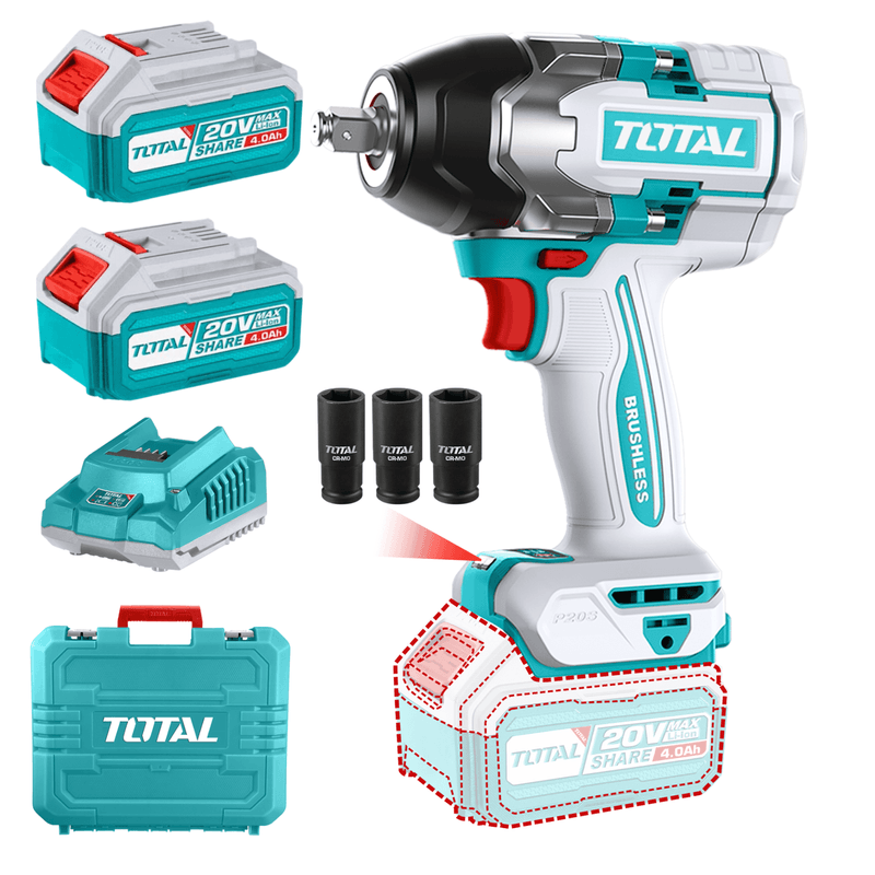 TOTAL Cordless impact wrench 20V
