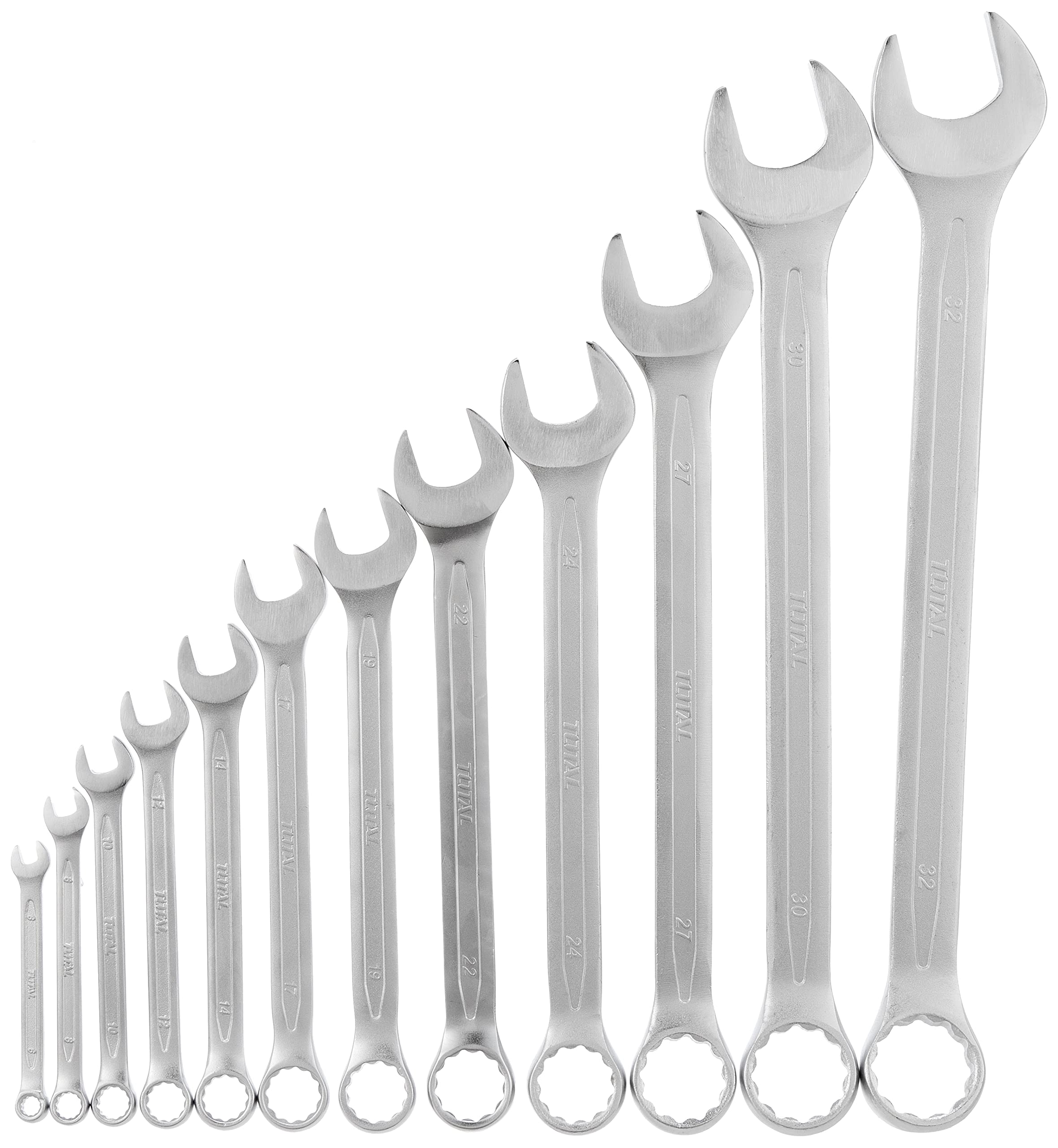 Total 12pcs combination spanner set Size:6-32mm