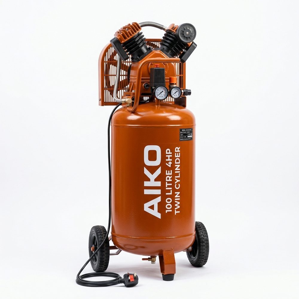 Aiko 100L 4HP Twin Cylinder Air Compressor