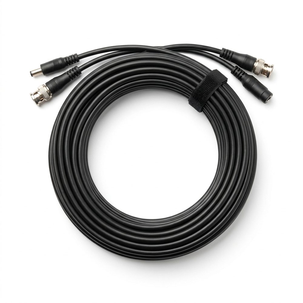 20m Ready-Made BNC and DC CCTV Cable