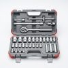 Total 40-Piece 1/2 Inch Socket Wrench Set