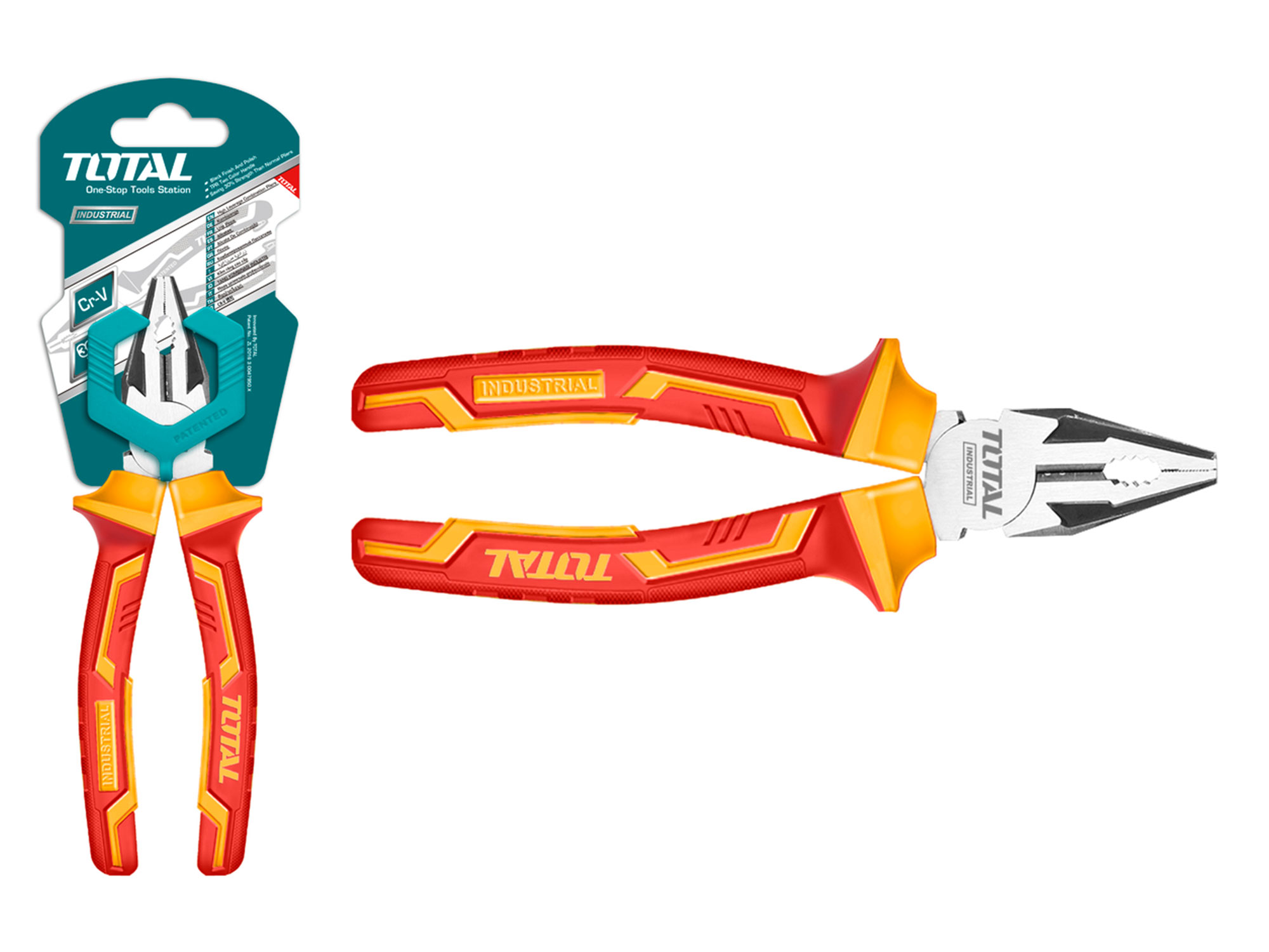 Total Insulated combination pliers Size:6"/160mm
