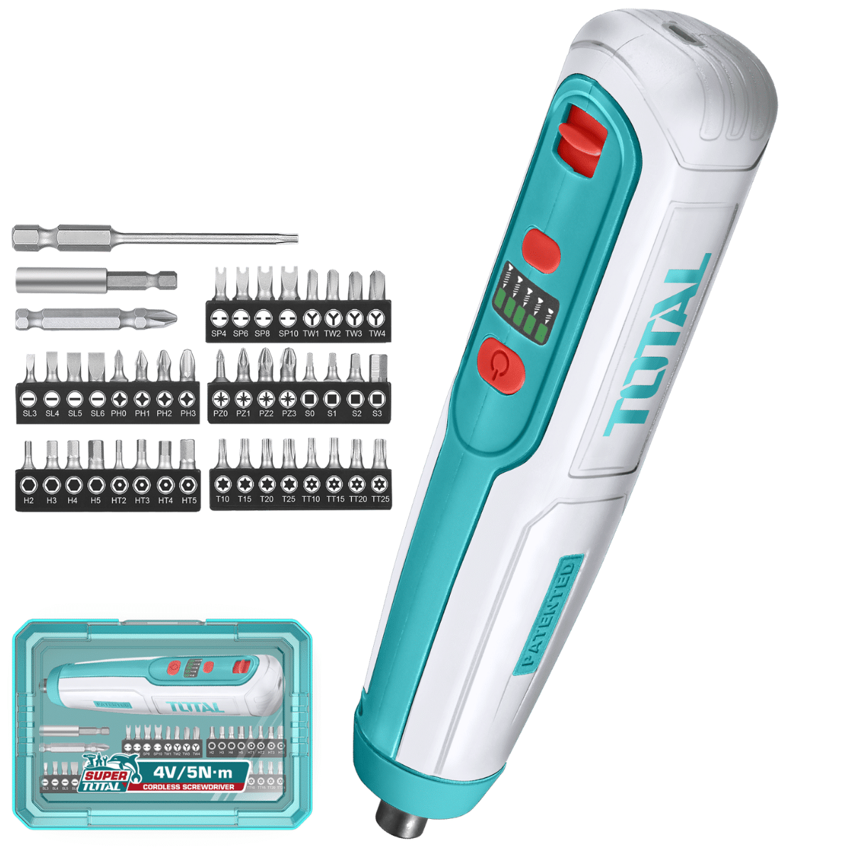 TOTAL Cordless screwdriver 4V