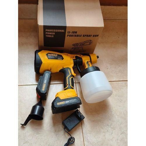 Powerful Dewalt cordless spray gun 48v 1000ml tank 2 batteries