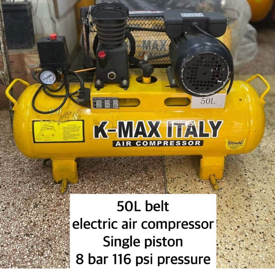 Kmax 50L belt electric air Compressor Single piston