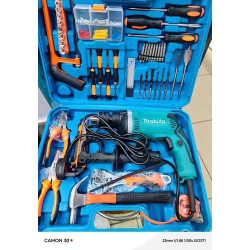 Makita COMPLETE 117 TOOLSETS WITH APOWERFUL DRILL 750w, Makita drill set
